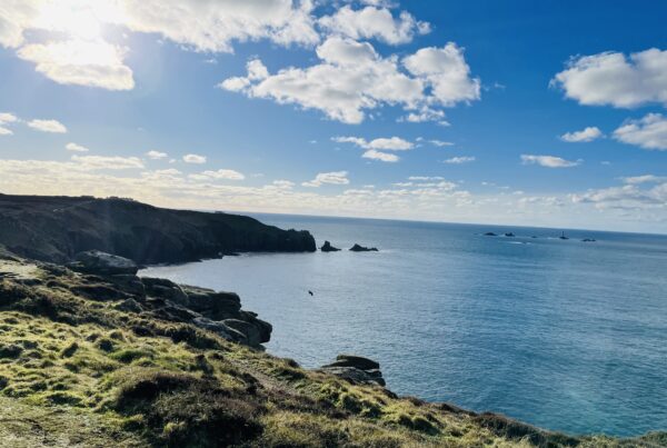 An image taken whilst walking the South West Coastal Path from Sennen Cove to Lands End unveiling Sennen Cove's stunning coastline.